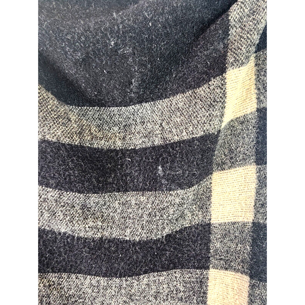 Como Vintage Multicolor Plaid Open Front Sleeveless Long Sweater Vest Size 1X - Picture 8 of 11